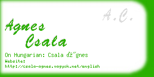 agnes csala business card